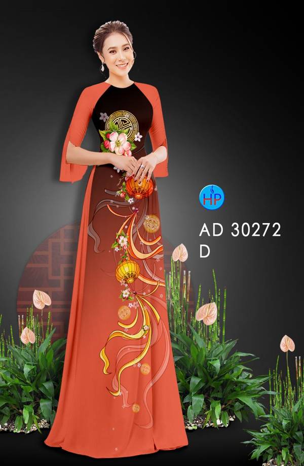 Vải Áo Dài Hoa In 3D AD 30272 46